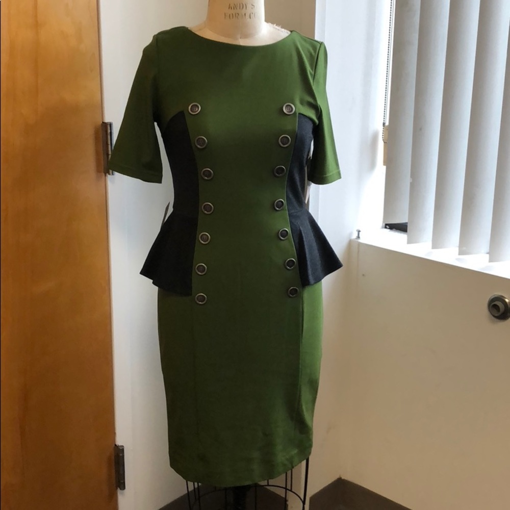 Beautiful army green dress!